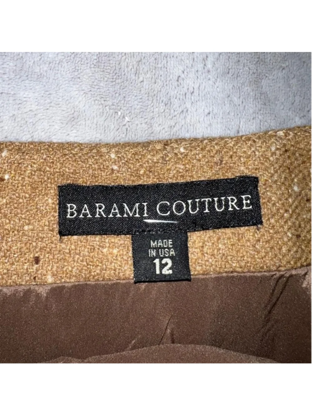 BARAMI COUTURE Tweed Mini Skirt 12